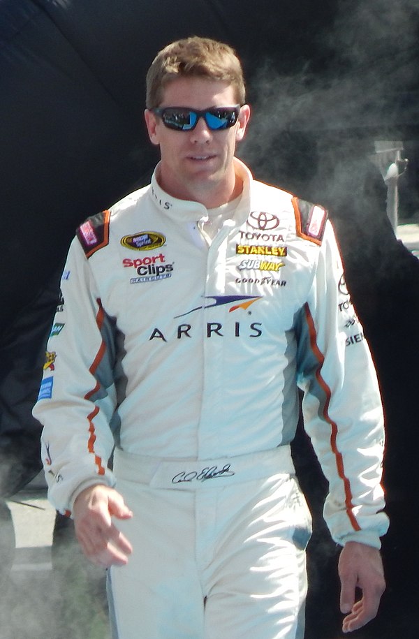 Carl Edwards, seen here at the 2015 Daytona 500, scored his first win of the season.