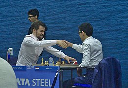 Carlsen Giri draw in Tata Steel Chess 2020.jpg