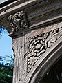 Decoration on the late 19th-century lychgate of the Church of St Mary the Virgin in Bexley. [687]