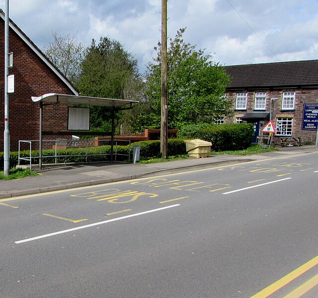 File:Cefn Road bus stop near the Tredegar Arms, Rogerstone - geograph.org.uk - 5758212.jpg