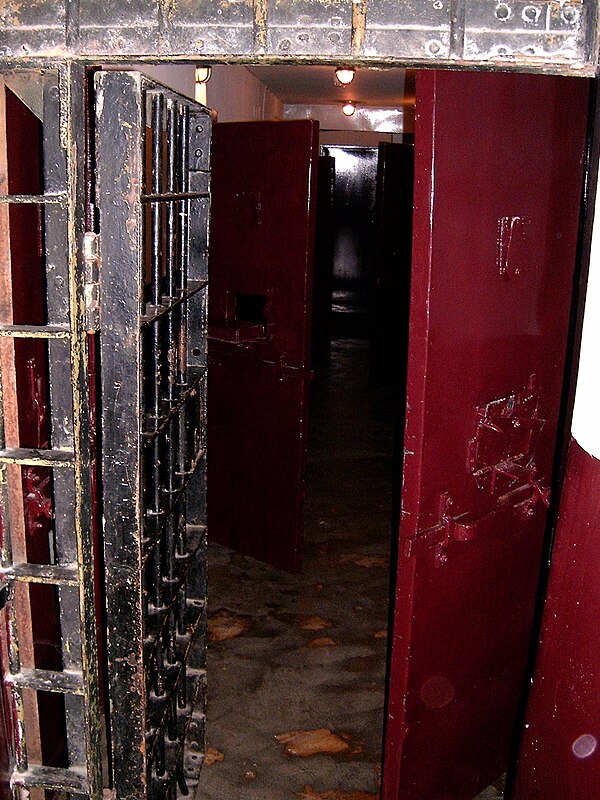 Cell doors at the current KGB Cells Museum in Tartu, Estonia in 2007