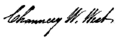 Chauncey W. West Signature.png