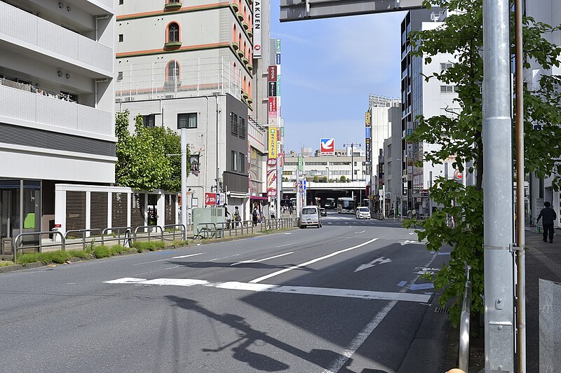 File:Chiba Prefectural Road Route 38 (Matsudo Station Line) at Honcho, Matsudo City.jpg