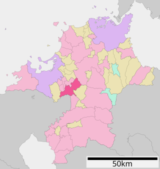Lage Chikushinos in der Präfektur