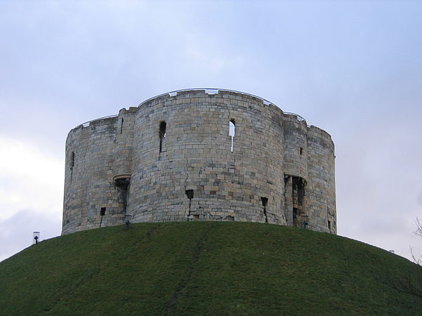 Clifford's Tower, where the Jews of York were killed in 1190.