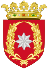סמל נפת קונטדו די מוליזה בממלכת שתי הסיציליות בשנת 1860 באדום