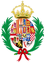 Coat of Arms of Elisabeth Christine of Brunswick as consort of Archduke Charles of Austria, Claim to the Spanish throne.svg