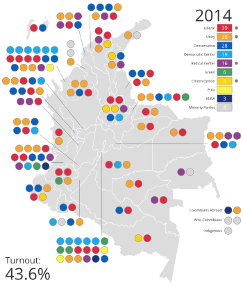 Colombian House of Representatives 2014 Map.svg