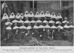 Sisters of the Holy Family, circa 1917 Colored Sisters of the Holy Family.jpg