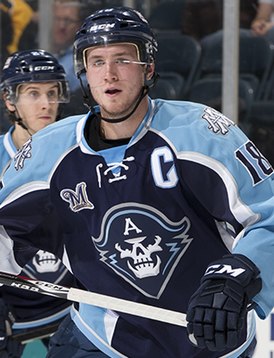 Colton Sissons con los Almirantes de Milwaukee en 2015