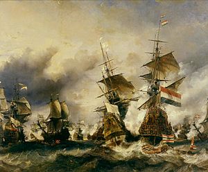 Painting of the Battle of Eugène Isabey, 19th century, Musée de la Marine.