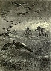 Illustration de Gauchos chassant des condors au lasso en 1895