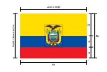 Construction sheet Construction sheet of the Ecuador flag (es).svg