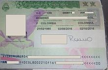 A tourist visa for Costa Rica Costa Rica Tourist Visa.jpg