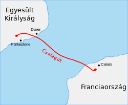 A Csatorna-alagút térképe