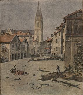 Flood in Voiron in 1897