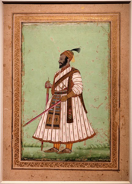Portrait of Shivaji Bhonsle, later known as Shivaji I, the first Chhatrapati of the Maratha Empire.