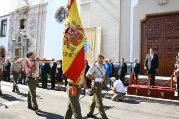 Military parade during the festival of the Virgin.