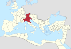 Italia annonarian diokeesin alue.