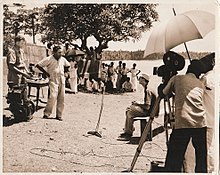 FAO fisheries expert, Ceylon, 1950s ER Kvaran being filmed, Sri Lanka, Ca. 1956.jpeg