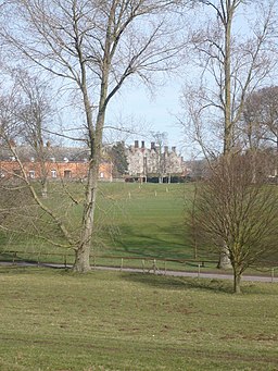 Eastwell Manor viewed from the footpath that runs parallel to the drive. - geograph.org.uk - 1198784