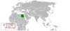 Location map for Egypt and Malaysia.