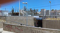 Ingreso oriente a la estación de ferrocarriles de San Bernardo, 2019.