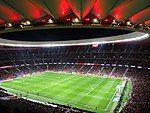 스페인-아르헨티나 친선 경기 중 시비타스 메트로폴리타노 스타디움.