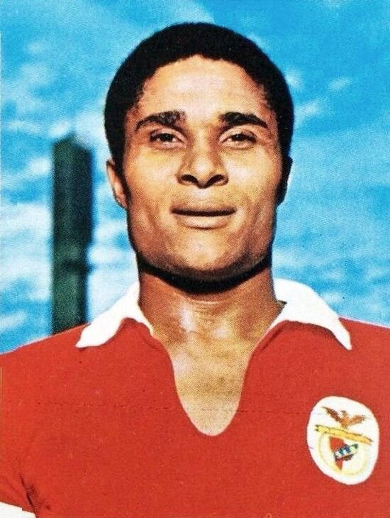 Eusébio with Benfica in 1973