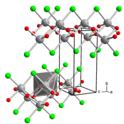 Crystal structure of iron (III) chloride oxide