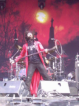 Zanger Fernando Ribeiro tijdens het Gernika's Metalway Festival in Spanje (2006)