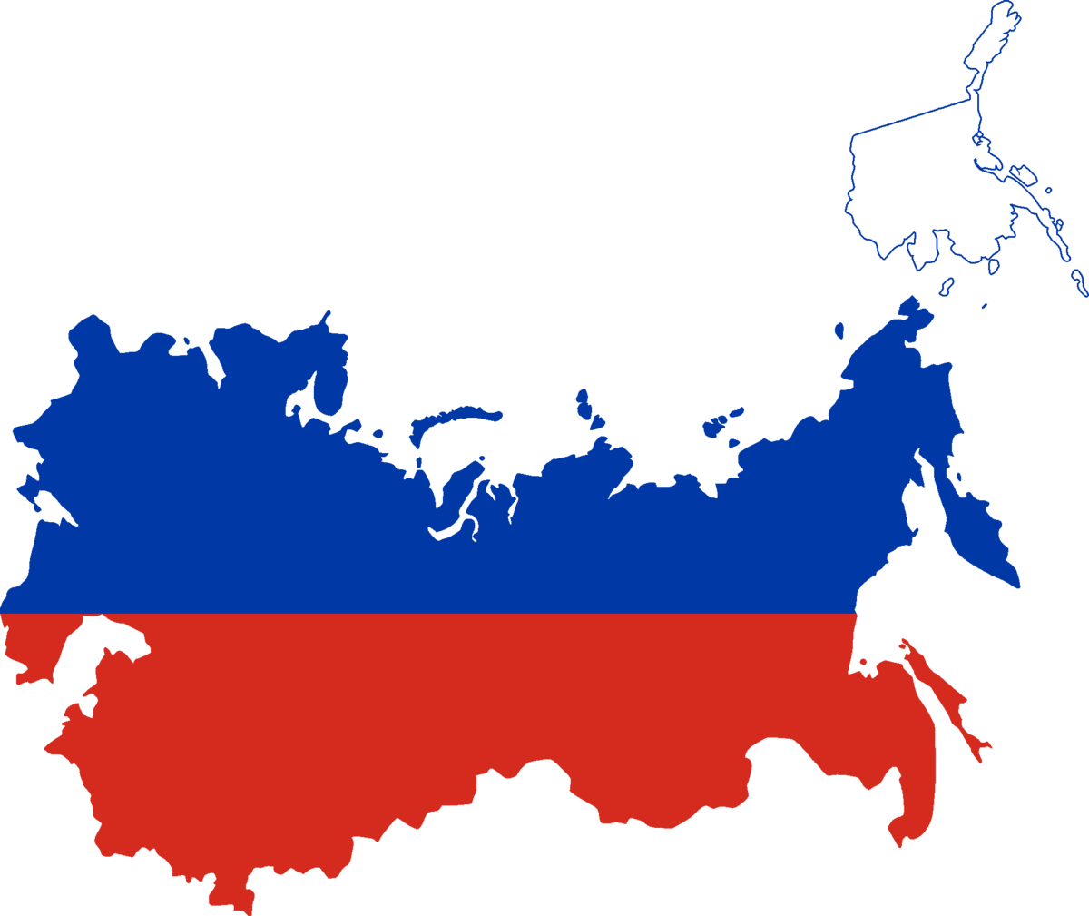 russia map flag