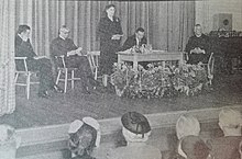 Florence Horsbrugh opening Newquay Tretherras School on 24 May 1954 Florence Horsbrugh Opening Newquay Tretherras School.jpg