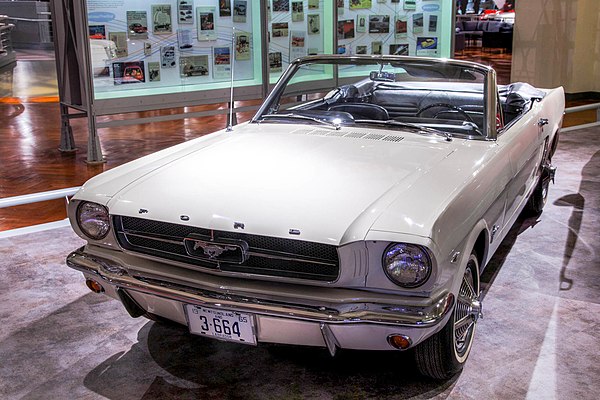 Iacocca was instrumental in the development of the Ford Mustang. Pictured here is a 1965 Mustang convertible from what is considered the first generat