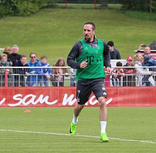 beim Training auf dem Gelände des FC Bayern München (2017)