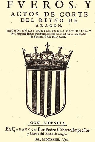 <span class="mw-page-title-main">Cortes of Tarazona (1592)</span> Court of the Kingdom of Aragon summoned by Philip II of Spain in 1592