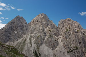 Kleine and Große Chamswiesenspitze and Bloßkofel (from left to right)