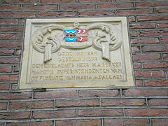 Gedenksteen Maria van Pallaes in Wulpstraat