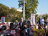 speaking at the Gerrymandering Rally at the Supreme Court