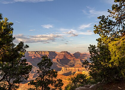 Sunset at Grand Canyon (Arizona, USA), South Rim nahe Tusayan