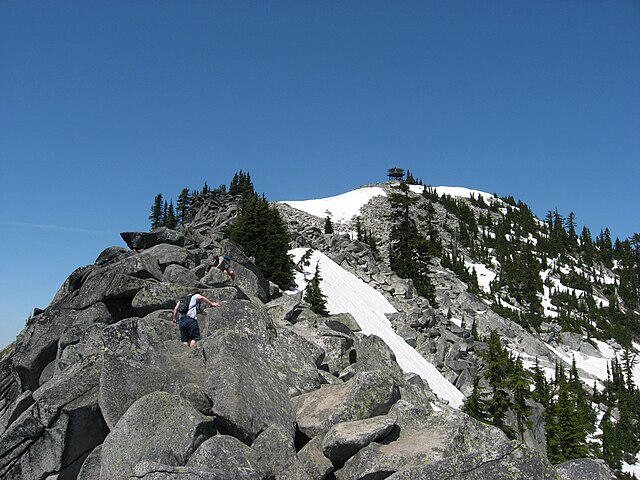 The Cascade Range (including Granite Mountain shown here) dominates the eastern part of King County.