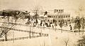 Grasse Mount viewed from the northeast during the 1800s (possibly taken during the Marvin period, note the pre-existing structure in place of the ell at the rear of the building). The white fence was removed in 1923 after it was determined too expensive to repair.[27]