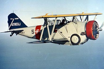 ex-Nicaraguan CC&F Grumman G-23 restored and painted to represent a U.S. Navy FF-1.