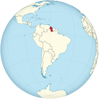 Guyana on the globe (South America centered).svg