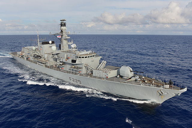 HMS Lancaster in the Caribbean Sea during 2013
