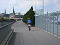 Cykelsti mellem Großmarkt og Oberhafen i Hamborg