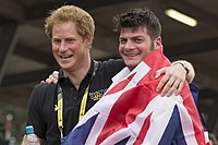With Captain David Henson at Invictus Games. (11 September 2014)