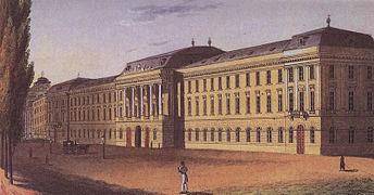 The main building of TU Wien at the Karlsplatz in 1825