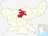 मानचित्र जिसमें हज़ारीबाग ज़िला ᱦᱚᱡᱟᱨᱤᱵᱟᱜᱽ ᱦᱚᱱᱚᱛ Hazaribagh district हाइलाइटेड है