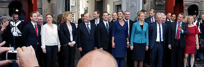 The first cabinet of Helle Thorning-Schmidt (2011-2014). Helle Thorning-Schmidt government.jpg